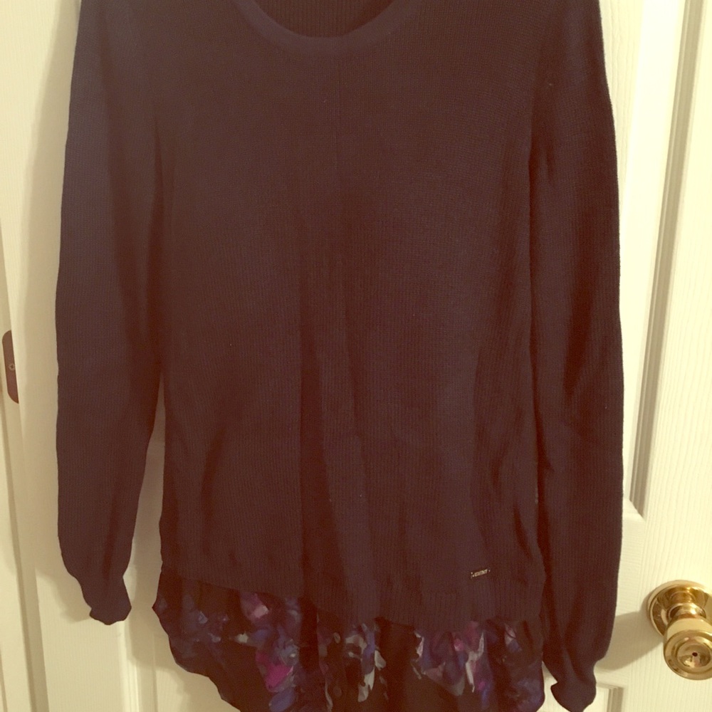 Ellen Tracy sweater with blouse detail